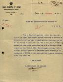 Ofício do Administrador do Concelho de Oeiras, ao Administrador do Concelho de Sintra, comunicando que José António Flores, empregado da fabrica de pólvora, residente em Agualva comprou a Pedro da Silva Barreiros, residente no lugar do Bico, freguesia de Barcarena, a sua espingarda de dois canos.