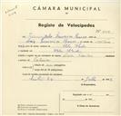 Registo de velocípede com o nº 3108, em nome de Hermenegildo Francisco Branco, morador em Vila Verde.