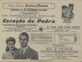 Programa do filme "Coração de Pedra" com a participação de Helen Walker e Alan Ladd. 