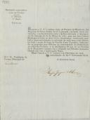 Circular dirigida ao presidente da Câmara Municipal de Colares proveniente de Olímpio Joaquim de Oliveira, secretário geral do governo civil de Lisboa, a propósito do mapa da força da guarda do concelho de Colares.
Tem junto circular de sua majestade impressa sobre essa questão.