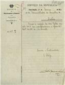 Ofício dirigido ao Administrador do Concelho de Sintra, proveniente do Chefe de Distrito de Recrutamento e Reserva dos Açores, [...] Homem de Noronha, referente à receção de dois talões modelo nº 5.