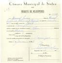 Registo de velocípede com o nº 5528, em nome de Manuel Lúcio, morador em Carenque.