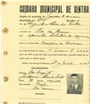 Registo de matricula de carroceiro 2 animais em nome de Augusto Alves dos Santos, morador em Rio de Mouro, com o nº de inscrição 1745.