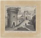 Uma vista interior do paço real de N. Senhora da Pena na Serra de Cintra [Material gráfico] / Charles Legrand. – Lisboa : Manuel Luís da Costa, 1843. – 1 litografia : papel, p & b ; 17 x 20 cm.