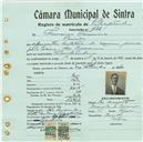 Registo de matricula de velocipedista em nome de Francisco Firmino, morador no Penedo, com o nº de inscrição 432.