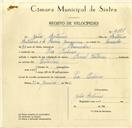 Registo de velocípede de marca Famel Vitória, com o nº 9685, em nome de João Antunes, morador em Pero Pinheiro.