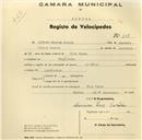 Registo de velocípede de marca Le Heron, com o nº 207, em nome de Alfredo Mateus Carolo, morador em Vila Verde.