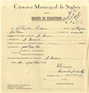 Registo de velocípede com o nº 7196, em nome de Albogas Pedroso, morador em D. Maria.