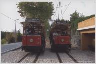 Elétricos de sintra no apeadeiro de Galamares.