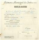 Registo de velocípede de marca A. V., com o nº 4812, em nome de Manuel Sebastião Duarte Ramos, morador em Armés.