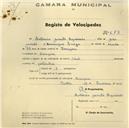 Registo de velocípede de marca Ideal, com o nº 683, em nome de António Jacinto Figueiredo, morador em Terrugem.