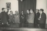 António Pereira Forjaz, presidente da Cãmara Municipal de Sintra, durante uma reunião.