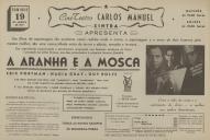 Programa do filme "A Aranha e a Mosca" com a participação de Eric Portman, Nadia Gray e Guy Rolfe. 