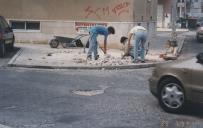 Requalificação de passeios numa rua do concelho de Sintra.