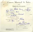 Registo de velocípede de marca Nacional, com o nº 8855, em nome de António Salvado Nunes, morador em Sabugo.