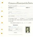 Registo de matricula de carroceiro em nome de José Frutuoso, morador em Catribana, com o nº de inscrição 1742.