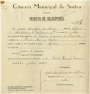 Registo de velocípede de marca Aprilia, com o nº 8117, em nome de João Simplicio da Silva, morador em Paiões.