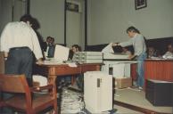 Destruição dos votos das eleições presidenciais de 1991 nas quais ganhou Anibal Cavaco Silva.