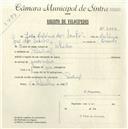 Registo de velocípede com o nº 4844, em nome de João António dos Santos, morador em Pinhal da Nazaré.