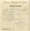 Registo de velocípede de marca Nacional, com o nº 8053, em nome de Carlos Guimarães Prudêncio, morador em Eugaria.