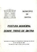 Postura Municipal sobre Trens de Sintra.