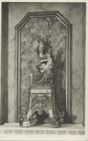 Imagem de Nossa Sr.ª do Repouso, em pedra policromada do século XV, na capela de Nossa Sr.ª da Conceição na Idanha.