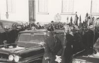 Funeral do Visconde de Asseca, junto aos Paços do Concelho, no Largo Dr. Virgílio Horta em Sintra.