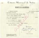 Registo de velocípede com o nº 8531, em nome de Eduardo Alexandre, morador em Pero Pinheiro.