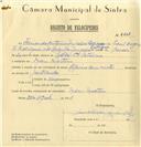 Registo de velocípede de marca Alpino com motor, com o nº 6607, em nome de Fernando António Gonçalves Rodrigues, morador em Mem Martins