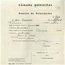 Registo de velocípede de marca Champion, com o nº 4497, em nome de José Francisco, morador em Lameiras.