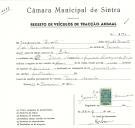 Registo de um veiculo de duas rodas tirado por um animal de espécie asinina destinado a transporte de mercadorias em nome de Joaquim Duarte, morador em Dona Maria, Almargem do Bispo.