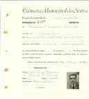 Registo de matricula de velocipedista em nome de Manuel Teodoro Filipe, morador em Odrinhas, com o nº de inscrição 6430.