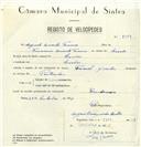 Registo de velocípede de marca Famel, com o nº 8354, em nome de Augusto Duarte Franco, morador em Covões.