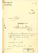 Construção de duas casas em Vargem de Sintra, Queluz em nome de António Nunes Leal, com o Processo OB nº 384/1923, com a licença de construção nº 274 de 25/06/1923.