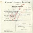 Registo de velocípede de marca Jofil com motor Mosquito, com o nº 5769, em nome de Francisco Cosme da Silva, morador em Colares.