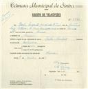 Registo de velocípede de marca Cycles Pombal, com o nº 5266, em nome de Carlos Augusto Machado Patrício, morador em Lameiras.