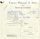 Registo de velocípede de marca Famel, com o nº 9071, em nome de Francisco Elisiário, morador em Negrais.