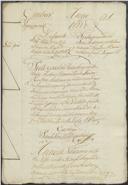 Feito de cível de resíduos de testamento contra José António, morador em Magoito, enquanto testamenteiro de Joaquim Francisco, morador no mesmo lugar.