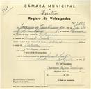 Registo de velocípede de marca Deka, com o nº 3176, em nome de Joaquim de Jesus Domingos, morador em Monte Santos.