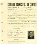 Registo de matricula de velocipedista em nome de Anselmo dos Mártires Costa, morador na Baratã, com o nº de inscrição 1932.