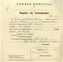 Registo de velocípede de marca Sprinter, com o nº 3495, em nome de Manuel Caetano Barra, morador em Vila Verde.