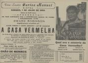 Programa do filme "A Casa Vermelha" realizado por Delmar Daves  com a participação de Dward Robinson, Allene Roberts, Judith Anderson e Lon Mc Callister.