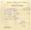 Registo de velocípede com o nº 9837, em nome de José Rodrigues Mendes, morador em A-da-Beja.