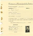 Registo de matricula de carroceiro em nome de Heitor Vicente, morador na Assafora, com o nº de inscrição 1835.