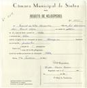 Registo de velocípede de marca Champion, com o nº 5061, em nome de Manuel da Silva Alexandre, morador em Silva.