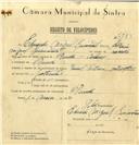 Registo de velocípede de marca Famel Vitória, com o nº 7785, em nome de Eduardo Miguel Guimarães, morador em Penedo.