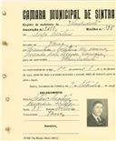 Registo de matricula de velocipedista em nome de Diogo Martins, morador na Várzea, com o nº de inscrição 2088.
