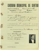 Registo de matricula de velocipedista em nome de Francisco Manuel Carioca, morador em Cortesia, com o nº de inscrição 1562.
