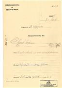 Ampliação de moradia na Várzea de Sintra, em nome de Manoel Cipriano, com o Processo OB nº 403/1924, com a licença de construção nº 318 de 22 /08/1924.