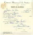 Registo de velocípede de marca Helios, com o nº 8288, em nome de Joaquim da Silva, morador em Mem Martins.